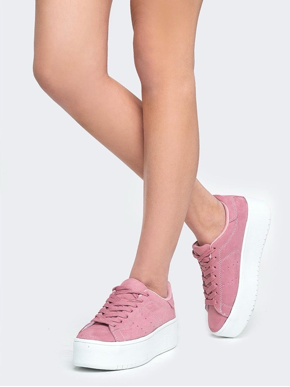 J. Adams Hero Platform Sneakers for Women - Casual Lace Up Fashion Tennis Shoes - Picture 3 of 9